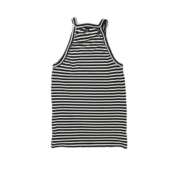 Billabong Black & White Striped High Neck Tank Top Size M - Picture 2 of 6